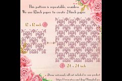 42 Rose Gold Glitter Seamless Damask Ornament Overlays PNG Product Image 2