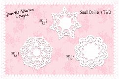 Set of three small lacey doilies SVG cutting files Product Image 1