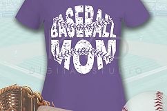 Distressed Baseball ball Mom Dad Brother Sister Auntie Nana Grandpa Grandma t shirt design Product Image 8