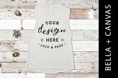 Heather Sand Bella Canvas 8803 Summer Tank Top Mockup Product Image 1