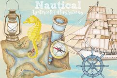 Watercolor Nautical Clipart Images by Whimseez Product Image 3