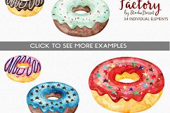 Donut Watercolor Illustrations Product Image 3