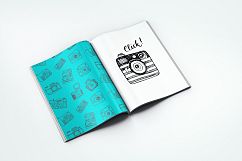 Hand drawn camera set +patterns Product Image 6