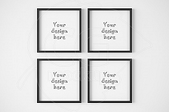 Kit x4 basic square frames mockup Product Image 1