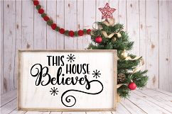 Christmas SVG Cut File - This House Believes SVG DXF PNG EPS Product Image 4