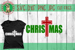 Christmas Cross - Keep Christ in Christmas - SVG Cut File Product Image 1