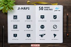 Glyph Map Icons Set Product Image 2