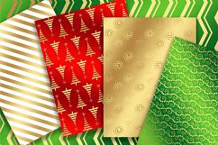 Gold Metallic Christmas background 8, 5 x 11 inch Product Image 3