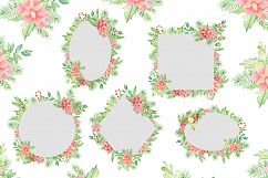 Christmas watercolor frames and arrangements Product Image 3