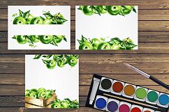 Green Apple. Watercolor collection Product Image 6