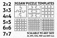 Jigsaw Puzzle Template AI EPS SVG DXF formars, Puzzle Vector, Puzzle Template Vector Image, vector puzzle pattern,  Product Image 1