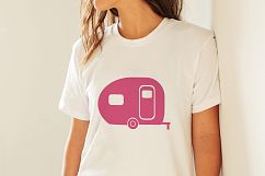 Camper SVG Cut Files, Camper Monogram SVG, Happy Camper SVG, Camping Svg, Camper Silhouette Cutting File, Summer Svg, Eps, Dxf, Png, Vector. Product Image 3
