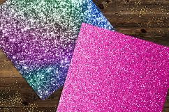 16 Magical Fairy Tale Unicorn Mermaid Glitter Digital Papers Product Image 5