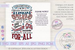 Pledge of Allegiance USA American LL127B  SVG DXF FCM EPS AI JPG PNG Product Image 1