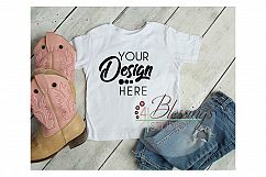 Blank White Kids T Shirt Mockup White Shirt Mockup Toddler Product Image 1