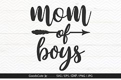 Mom Of Boys - SVG DXF JPG PNG EPS Product Image 1