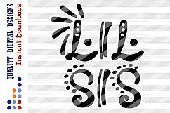 Lil Sis SVG file Little sister svg Sibling shirts svg Product Image 2