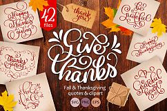 Thanksgiving quotes and clipart collection Product Image 1