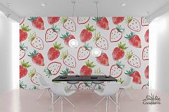 Strawberry watercolor design Product Image 6