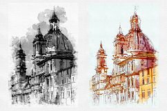 Watercolor Urban Sketcher Photoshop Action Product Image 4