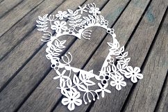 Heart Of Flowers Paper Cut SVG / DXF / EPS File Product Image 4
