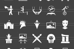 166 Places Glyph Inverted Icons Product Image 2
