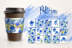 Blue bearded iris PNG watercolor set Product Image 4