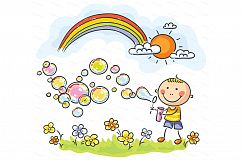 Kids playing bundle - happy kids playing different games Product Image 5
