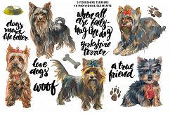 Yorkshire terrier watercolor set Product Image 3