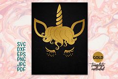 Unicorn face SVGDXFPNGEPSJPG Product Image 1