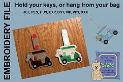 ITH Golf Cart Key Fob - Embroidery Design Product Image 1