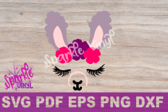 Llama Face SVG DXF EPS PNG Llama with a resting face Cut File Cricut or Silhouette Product Image 2