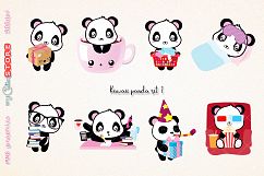 Collection of panda clipart, PNG graphics happy mail, business, laundry day clip art great for planner stickers or scrapbooking, invitations, cards. Product Image 1