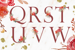 Floral Alphabet and Graphics  Product Image 2