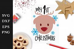 Children SVG My First Christmas Cut File Product Image 1