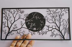 Moon and Trees SVG files for Silhouette Cameo and Cricut. Clipart PNG transparent included. Product Image 3