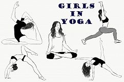 Yoga Poses Collection. Girls in practice Product Image 1