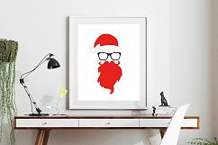 Printable Art Santa Claus Christmas Wall Art, .PDF, Typo Product Image 2