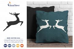 Christmas Deer Silhouette - SVG Cutting Files Product Image 1