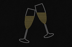 Rhinestone Champagne Toast SVG File Template Product Image 2