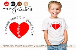 A mended heart is a special heart SVG DXF Cut File Product Image 1