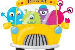 School Bus Monsters cutting files svg, dxf, pdf, eps included - cut files for cricut and silhouette - Cutting Files SG Product Image 5
