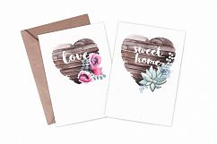Watercolor Wooden Hearts Product Image 3