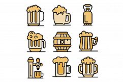 Kvass icons set vector flat Product Image 1