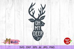 Oh my deer svg, for Silhouette Cameo or Cricut Product Image 1