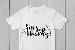 Sip Sip Hooray - Wedding SVG EPS DXF PNG Cutting Files Product Image 2