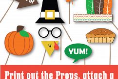 Thanksgiving Photo Booth Props SVG Cut File DXF EPS PNG SVG Product Image 2