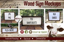 Farmhouse style wood sign mockups in PSD | JPG | PNG Product Image 1