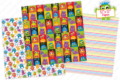 Monster digital papers, Monster patterns Product Image 4