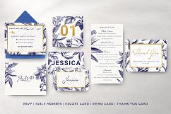 Gold &amp; Navy Wedding Invitation Suite Product Image 6